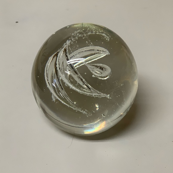 Vintage Murano Style Double Helix Swirl Controlled Bubble Art Glass Paperweight - Picture 2 of 14